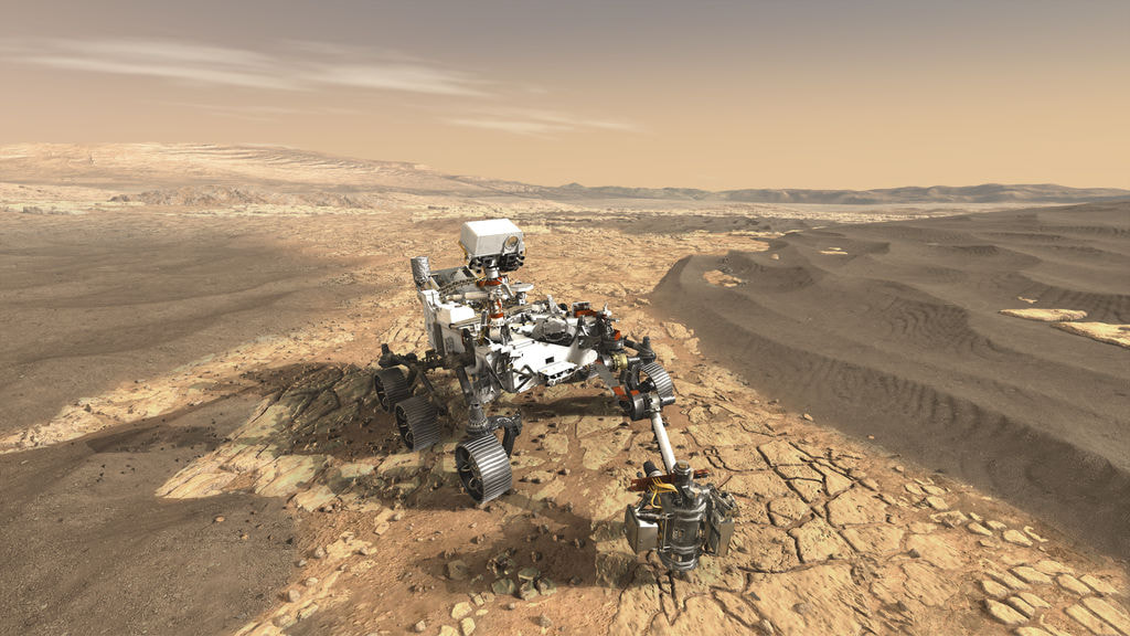 An image of a Mars rover.